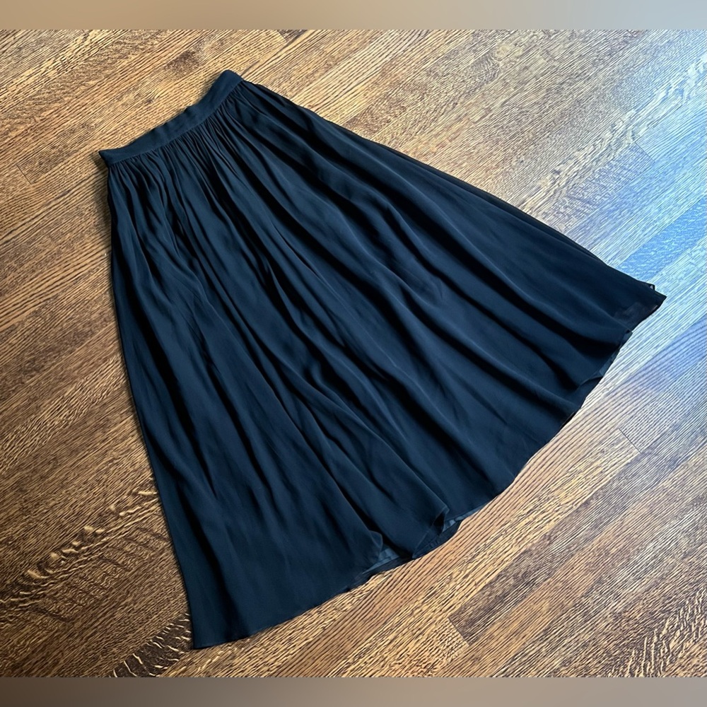 Classic Silk Midi Skirt, Vintage Laura Ashley High Waist Skirt - Picture 10 of 10